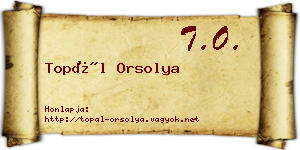 Topál Orsolya névjegykártya