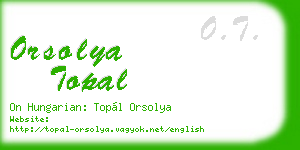 orsolya topal business card