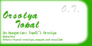 orsolya topal business card